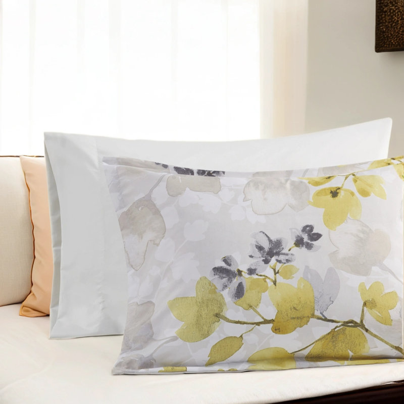 Yellow Comforter & Sheet Set, 10-Piece Bedding, Queen Bedspread + Pillowcases