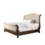 1pièce lit très grand capitonné beige-1200334158
