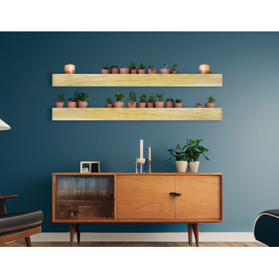 Emerald Lee 2 Piece Oak Floating Shelf