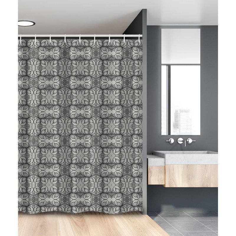 Shower Curtain with Hooks Included, 78"H x 54"W