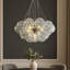 Luminaire suspendu moderne 27 po en forme de grappe 27 lumières avec globes en verre texturé soufflé à la main et finition chrome