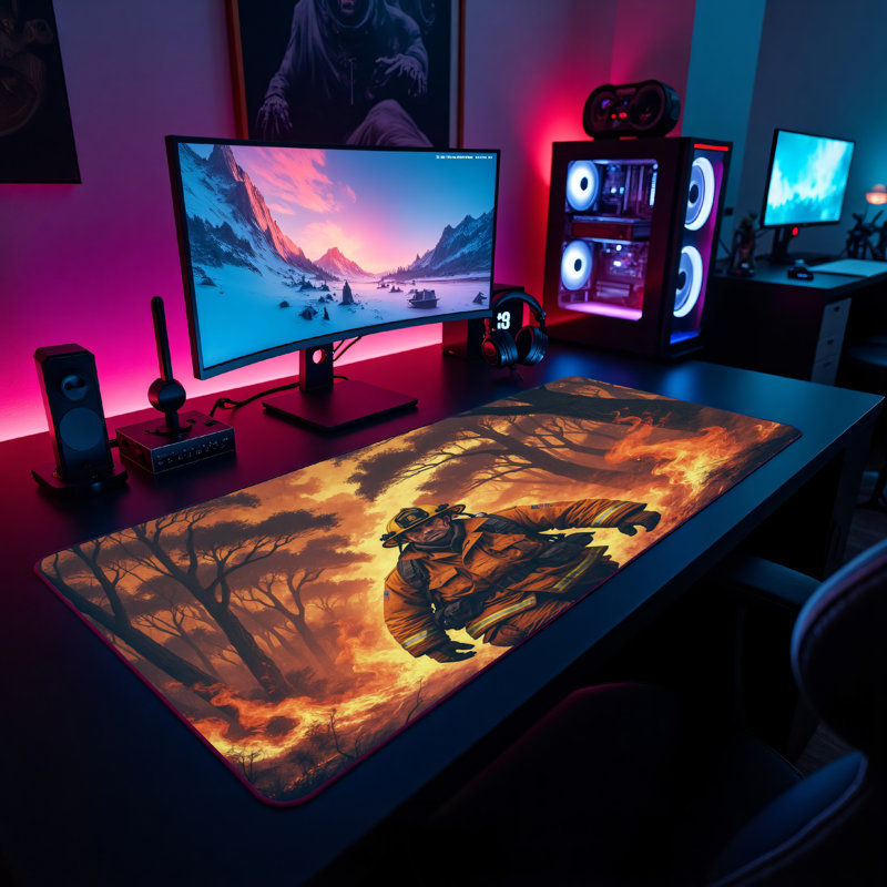Polyester Desk Pad, 31.5x15.5