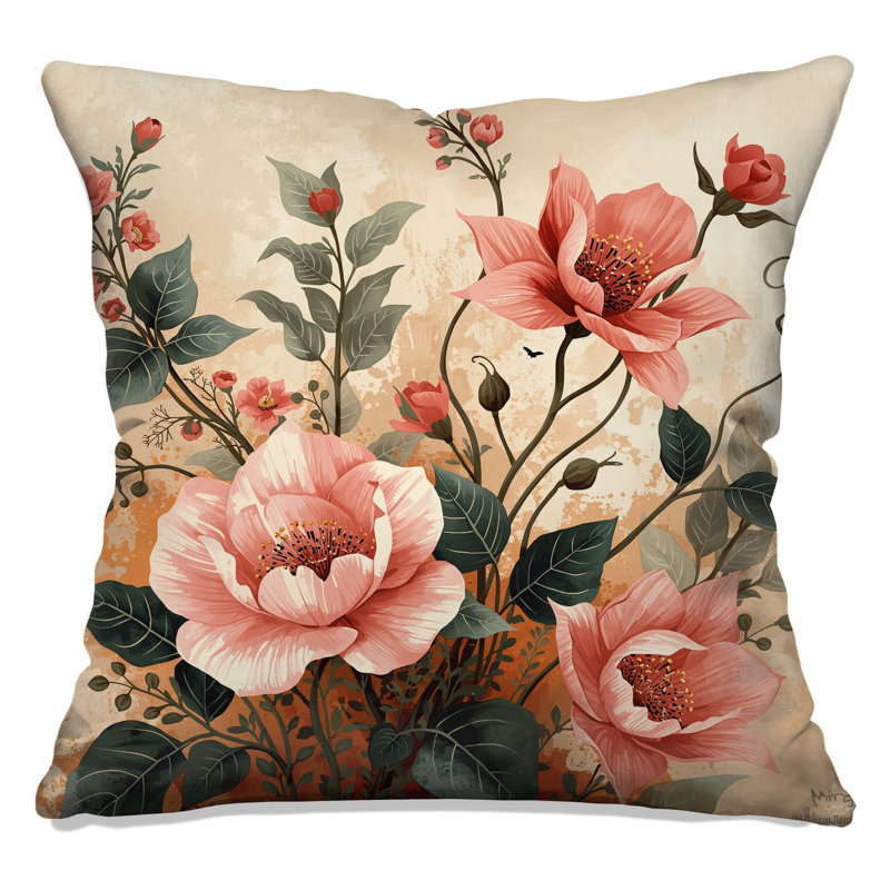 Coussins décoratifs roses, 16 x 16 pouces