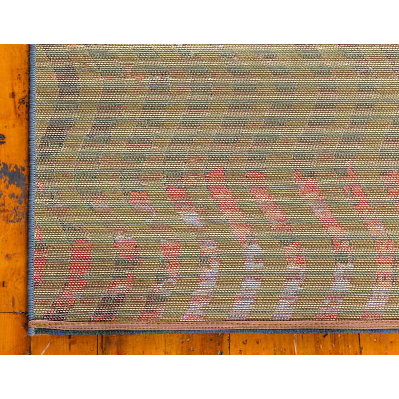 Tapis intérieur / extérieur abstrait Skylar, Rectangle 10 pi x 12 pi 2 po
