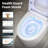 White Smart Toilet  - Automatic Flush, Radar & Foot Sensor Lid, Heated Seat, Bubble Shield, Blue Ambient Light, LED Display & Wireless Remote