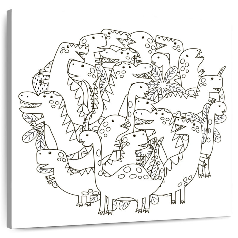 Ashelle Doodle Dinosaurs, H 16 po x l 16 po