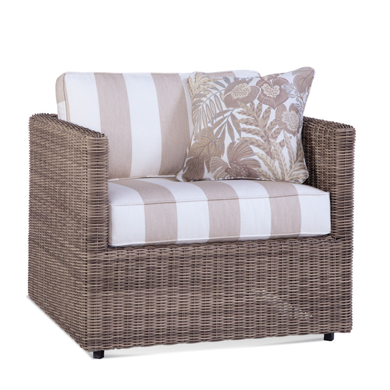 Chaise de patio avec coussins Paradise Bay, Rayures tropicales 6288-23