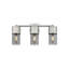 Bolivar - Luminaire de meuble-lavabo mural 3 lumières 7 po - Finition nickel poli - Abat-jour en verre fumée-851054899-1069198918-1069198921