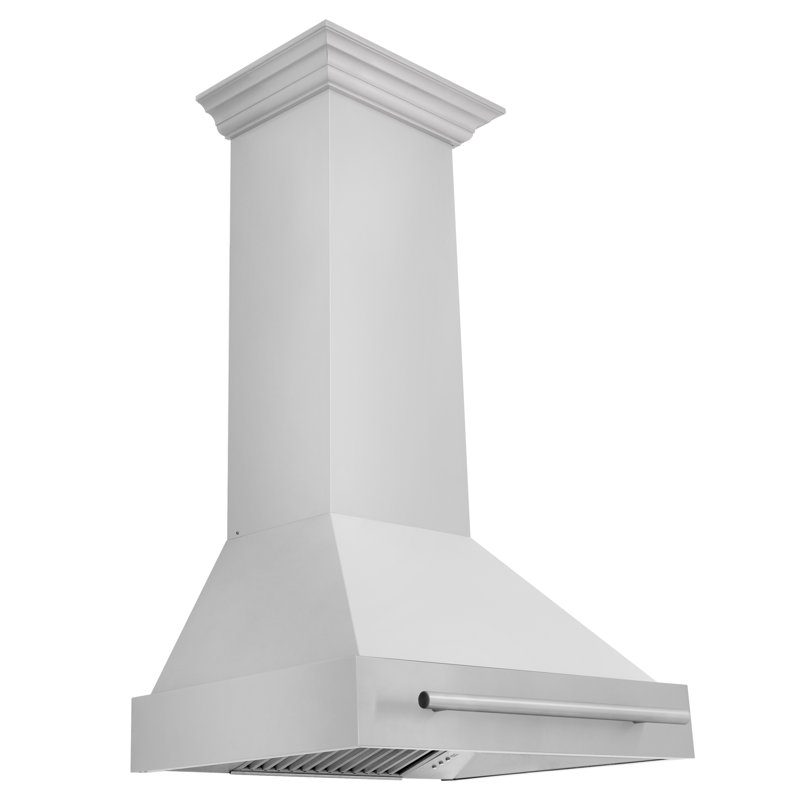 30" 400 CFM Ducted Wall Mount Range Hood with Nightlight, Silver