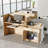 87.2" Wide Workstation Desk With Printer Stand & Storage