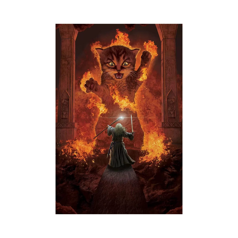 You Shall Not Pass! by Vincent Hie - Print on Canvas, 30.48 cm H x 45.72 cm W, Wrapped Canvas