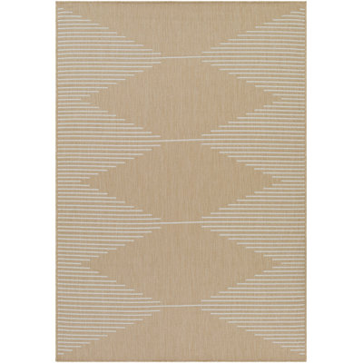 Tapis intérieur / extérieur blé / kaki Alessio Southwestern