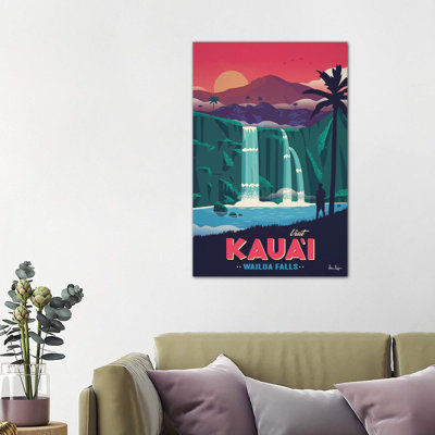 Wailua Falls - Wrapped Canvas Print