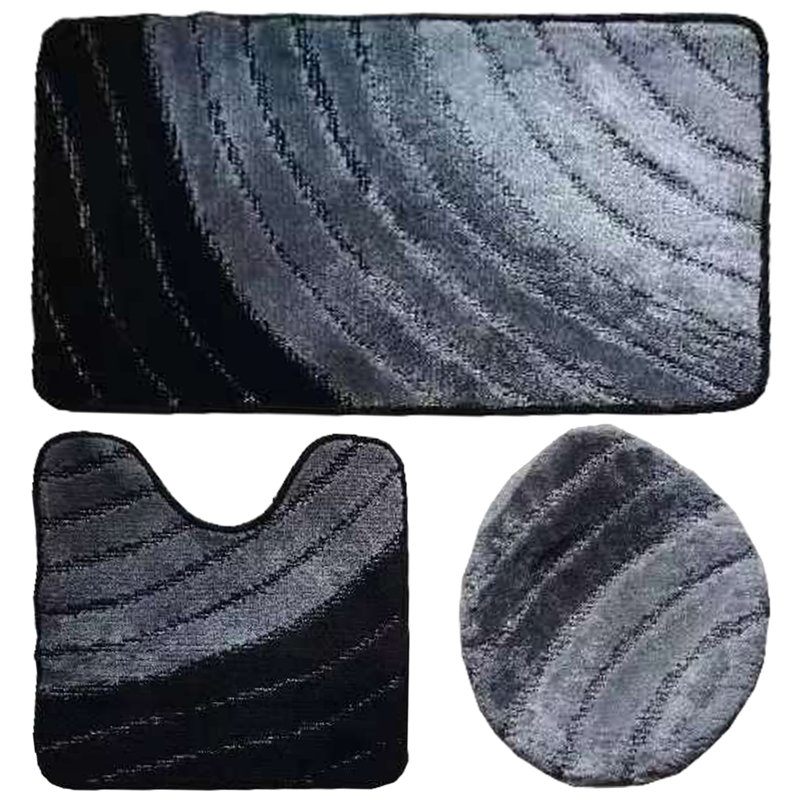 Crestside Non-Slip Bath Rug, Galaxy Gray