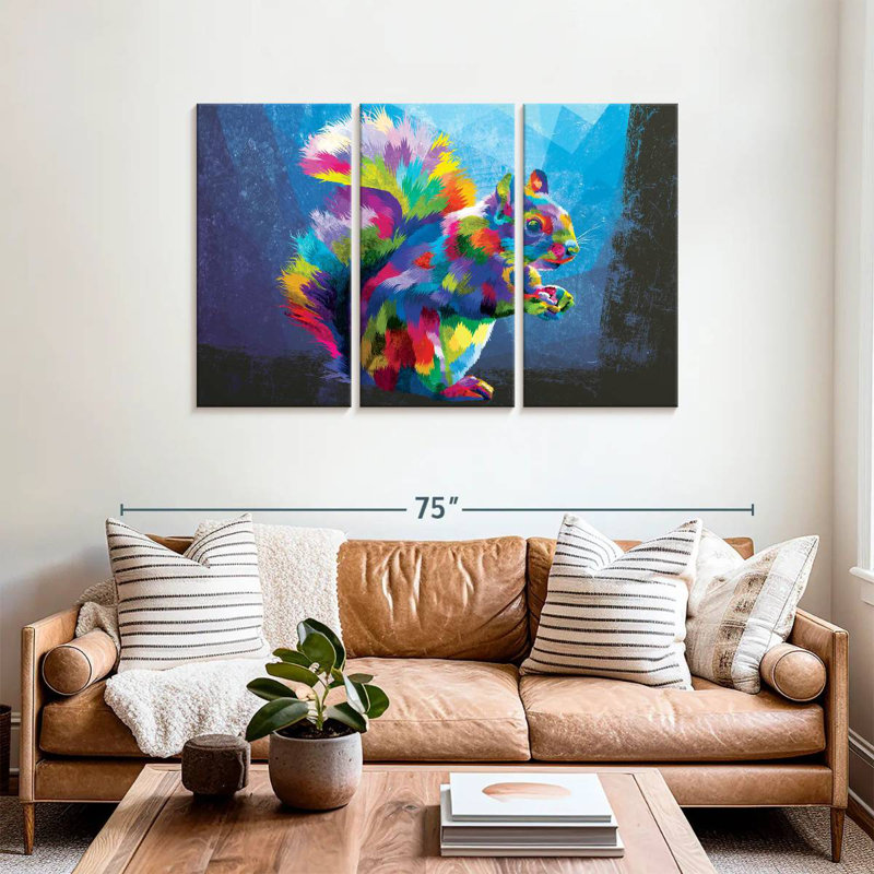 Brampt Rainbow Squirrel, 36" H x 57" W