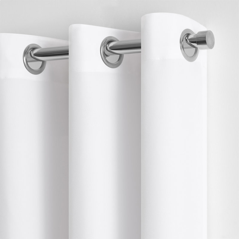 Rideaux obscurcissant avec œillets Arlenis, L 52 po x L 108 po, Blanc