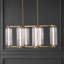 Lustre rectangulaire en verre et métal Cyndy