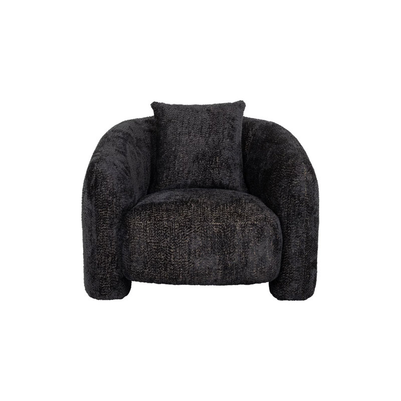 Chaise d'appoint Milania, Noir