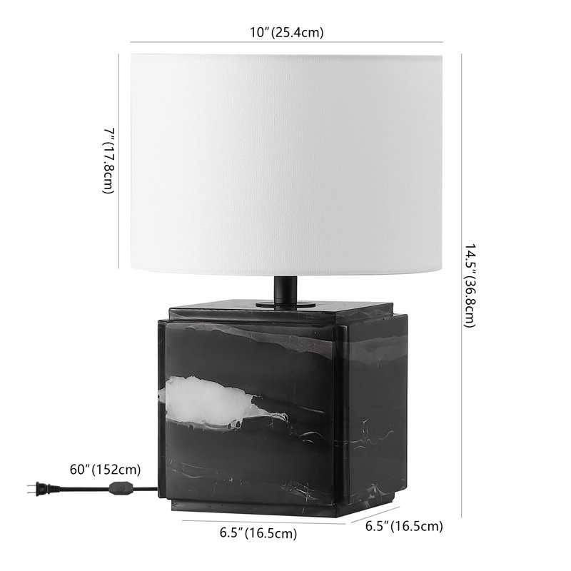 Torsten Marble Table Lamp, Black