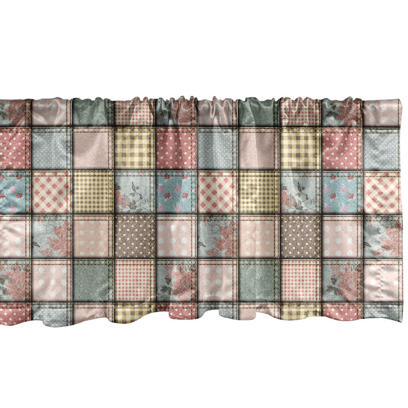 Multicolore paquet de 2 cantonnières Ambesonne Shabby Flora, L 42 po x L 18 po