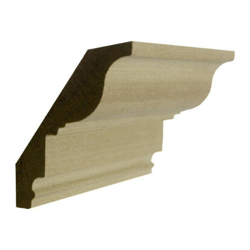 Couronne coloniale non finie EWCR47, Peuplier, H 4 po x l 0,75 po x P 94 po