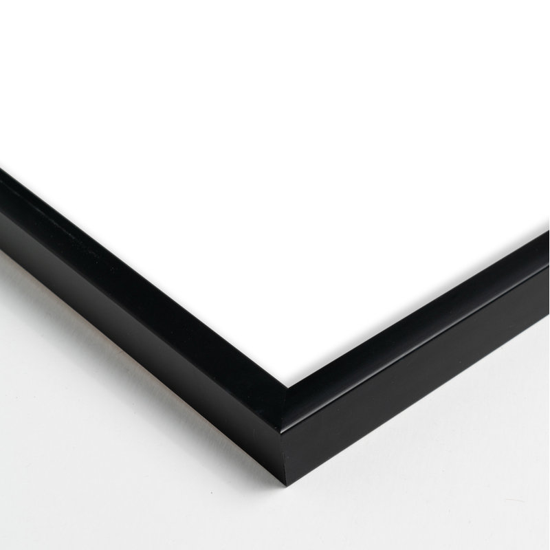 Divided By 3 In Blue Print by Julia Balfour, 38" H x 90" W, Black