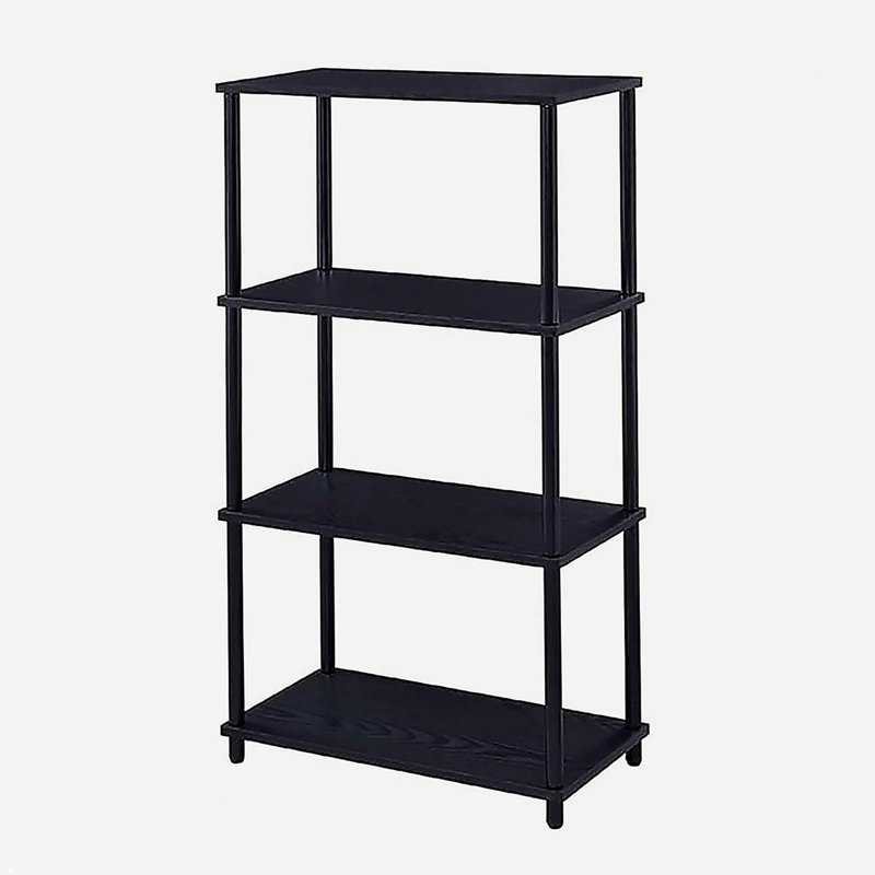 Bibliothèque noire avec 4 tablettes, Noir