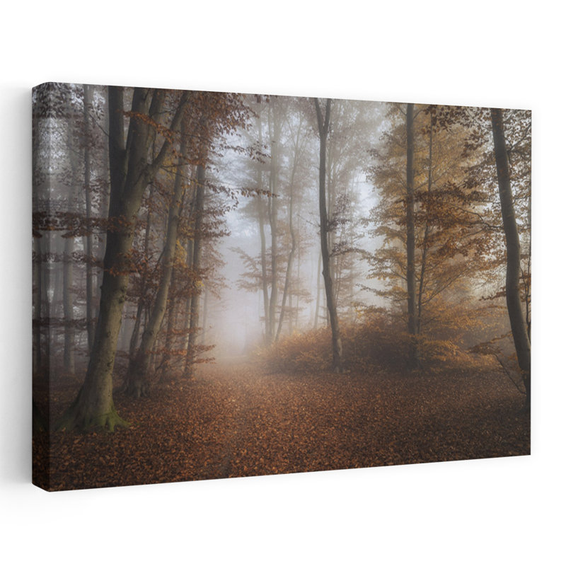 Forêt d'automne, art paisible d'automne, H 16 po x l 24 po