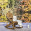 Chaise berçante Adirondack en bois d'acacia brun clair Kiawah Classic-777772752