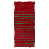 Red & Green Flatweave Wool Runner - 4'9"" x 19'