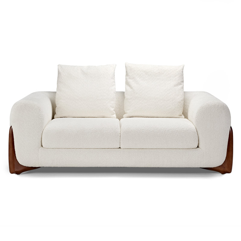 Chrysalis 75.5'' Wool Round Arm Modular Loveseat