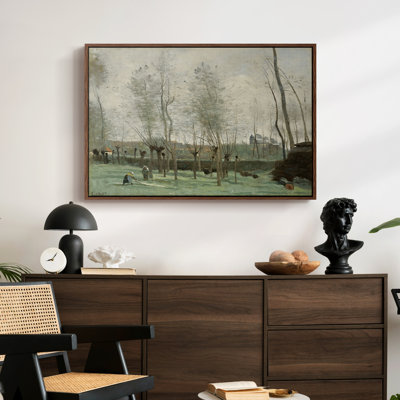 Laveuses dans un bosquet de saules, v. 1871 - Jean-Baptiste-Camille Corot - Toile tendue avec châssis Corot