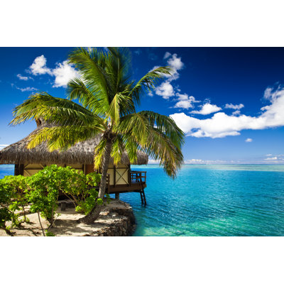 Over Water Bungalow - Wrapped Canvas Print