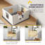 48cm H Panel Solid + Manufactured Wood Pet Barrier With Door