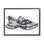 «Glam Fashion», chaussure de course à pied, sports, chaussures de sport surdimensionnées, encadrée de giclée sur blanc, art texturé par Ziwei Li