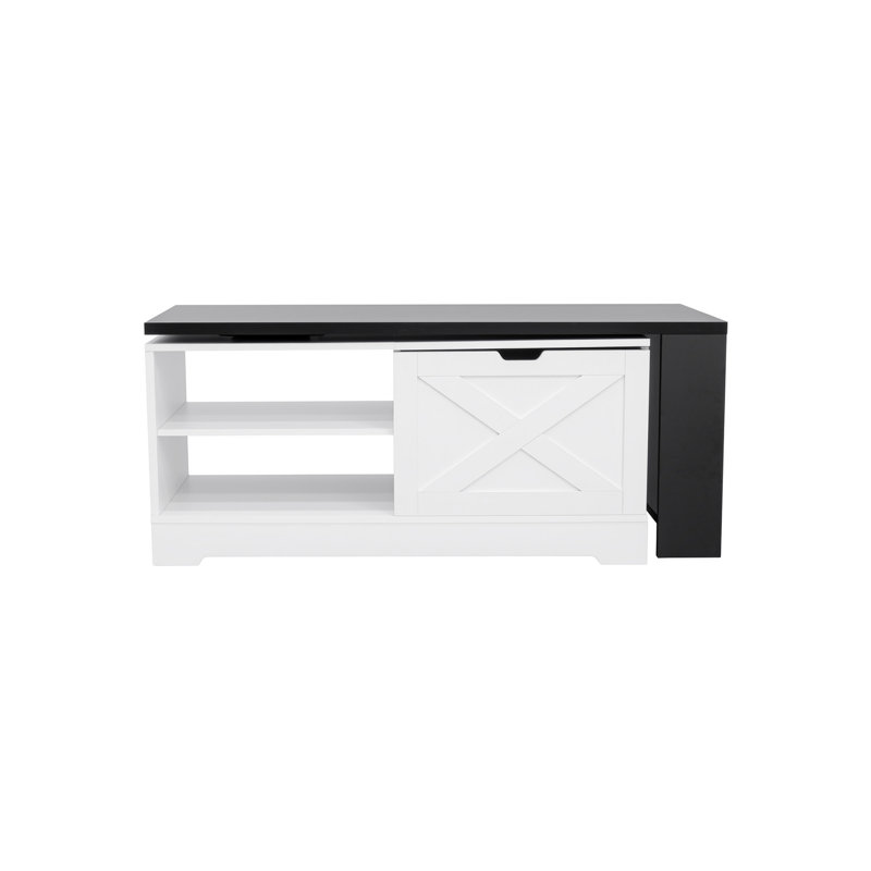 Table basse à plateau relevable Farmhouse, Blanc