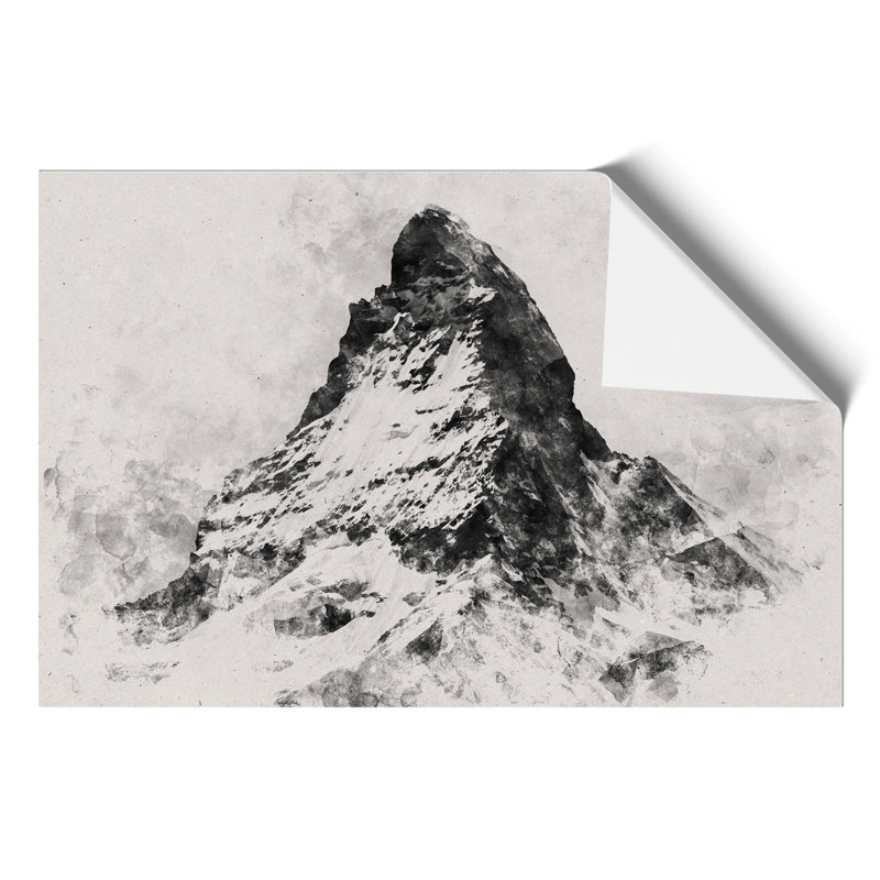 Matterhorn Mountain Watercolour - Frameless Print, 42cm H x 59cm W x 0.1cm D