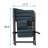Blue/Grey 2-Piece Padded Folding Outdoor Chair With Storage Pockets