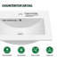 Lavabo de meuble-lavabo double 48 po avec 2 trous simples