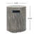 16X20 Inch Magnesium Oxide Tank Holder In Grey Tint, Round Shape, Lightweight And For Outdoor Lounging, No Assembly Entertaining,