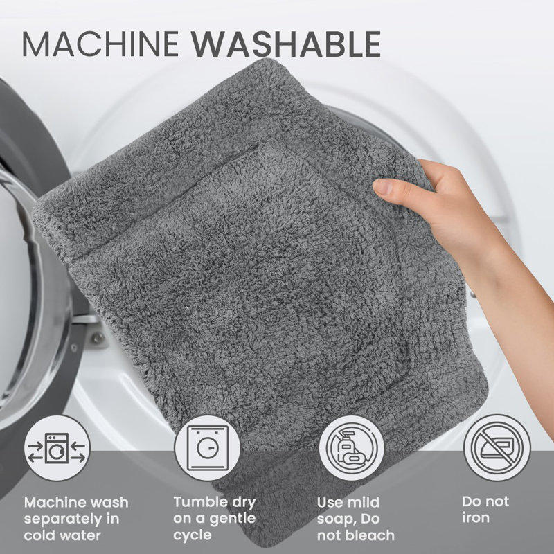 Tapis pour salle de bain Morissette, L 21 po x L 34 po, Gris