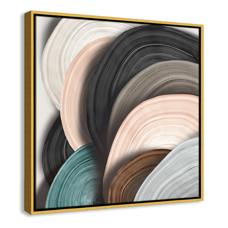 Disques II par Eva Watts, Or, H 25,5 po x l 25,5 po