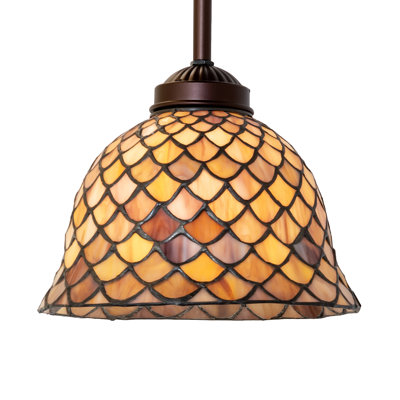 Luminaire suspendu 1 lumière en bronze acajou