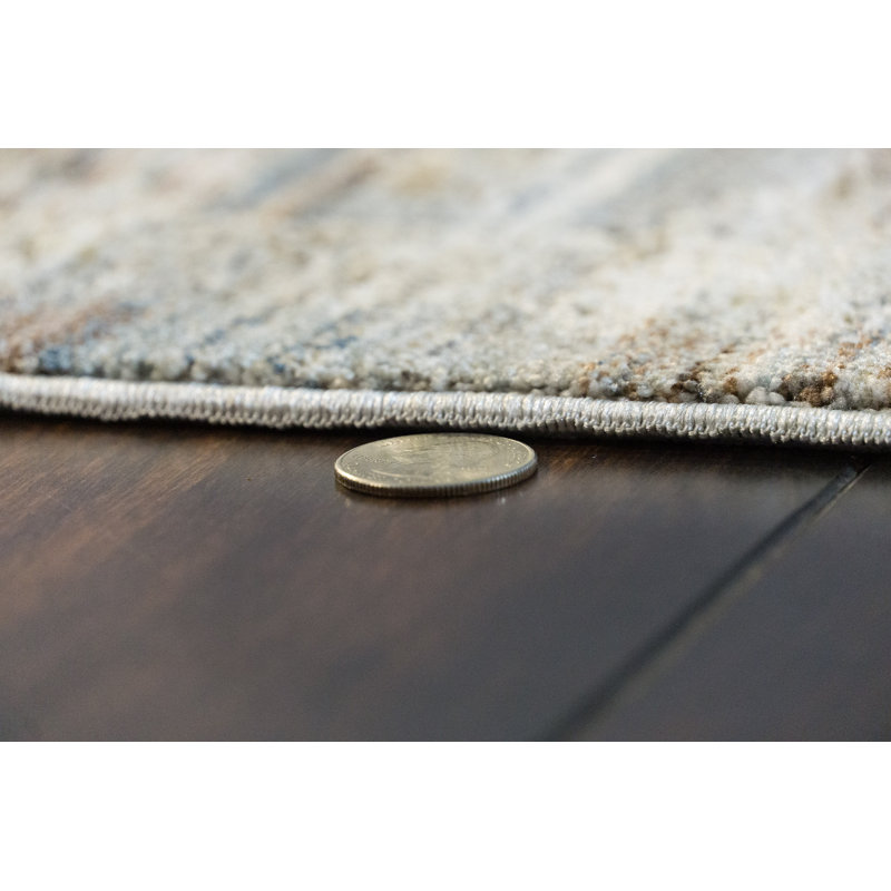 TREVI 13254-815 BEIGE/CREAM/BLUE, Runner 2'2" x 7'