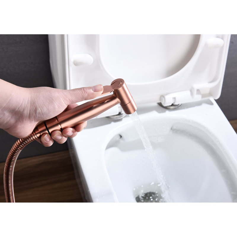 Bidet de toilette en métal Rose Gold
