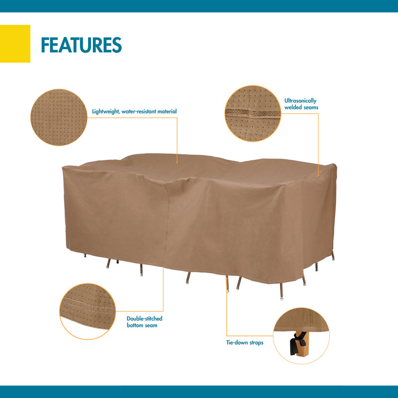 Outdoor Patio Dining Set Cover, 32" H x 64" W x 96" D