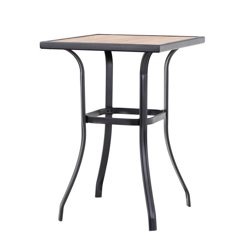 Alyne 27.5" Square Metal Outdoor Bar Table