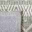 Tapis en laine et coton tissé à plat de style sud-ouest Edgartown en blanc et gris clair-829214801