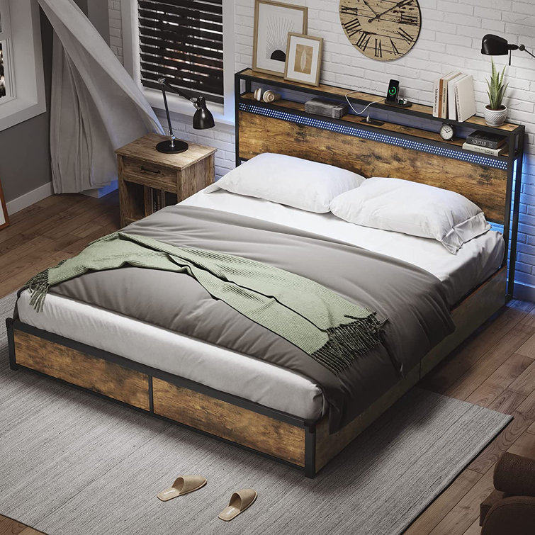 Queen Storage Platform Bed 17 Stories