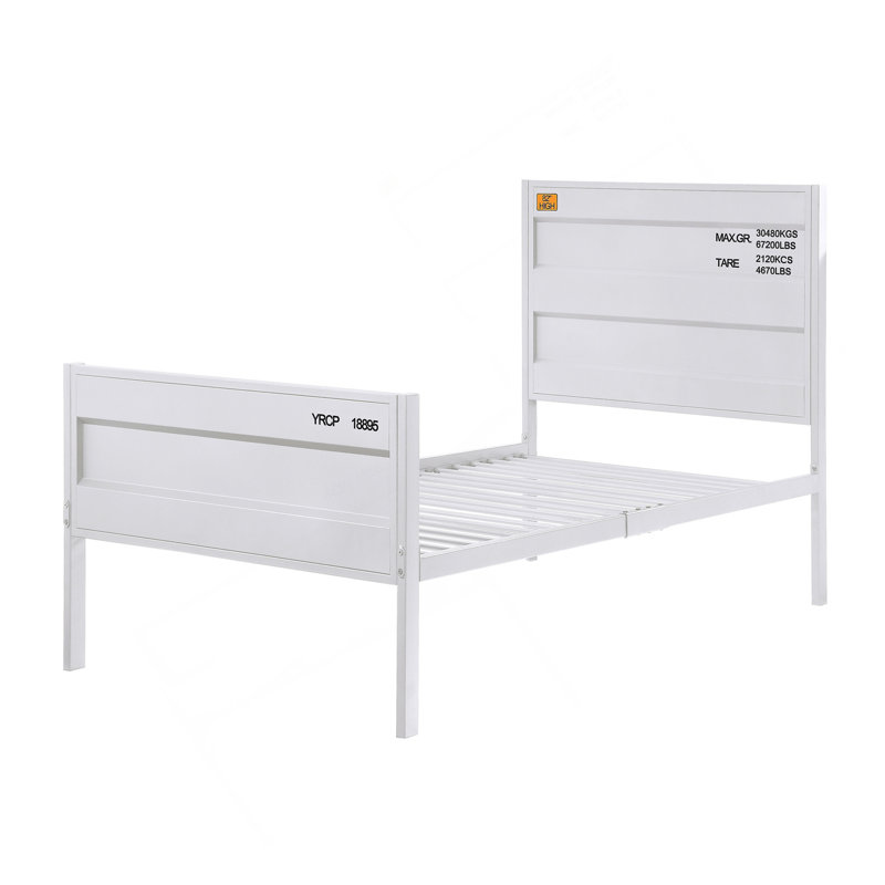 Lit plateforme double blanc
